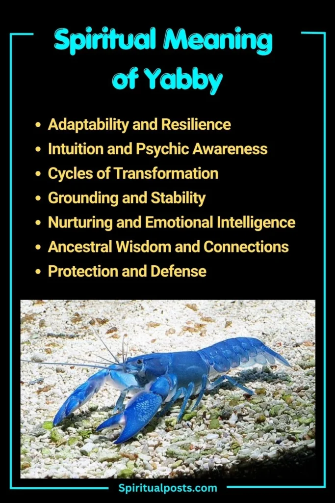 What Does Yabby Symbolize Spiritually