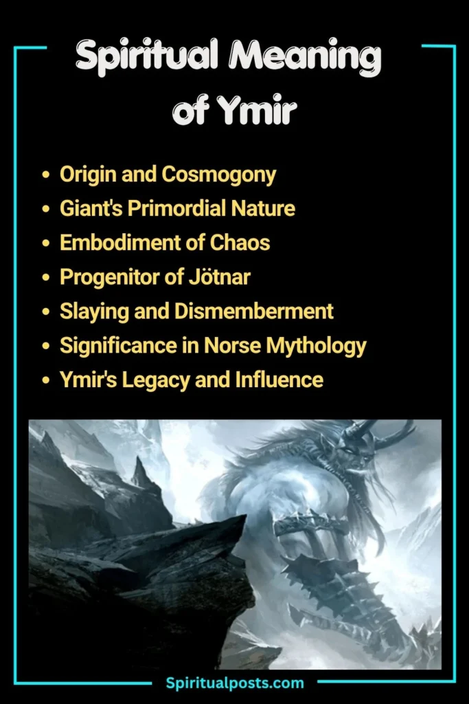 What Does Ymir Symbolize Spiritually