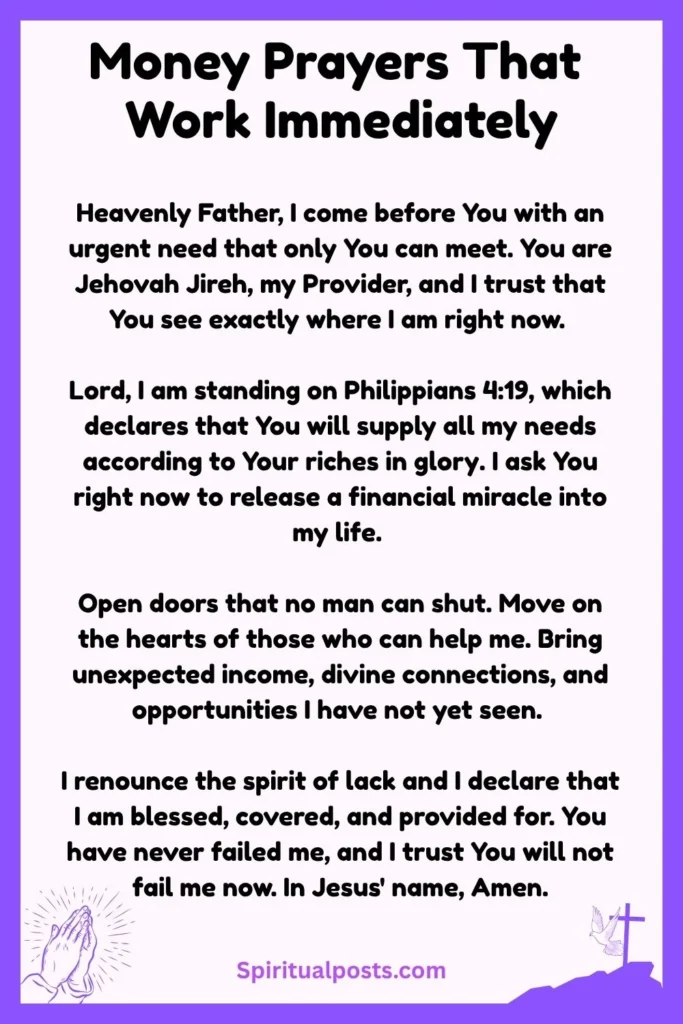 Powerful Money Prayers That Work Immediately