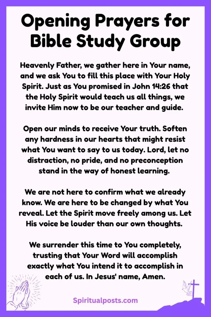 Powerful Opening Prayers for Bible Study Group