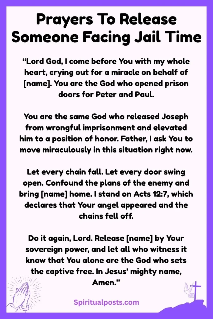 Powerful Prayers To Release Someone Facing Jail Time