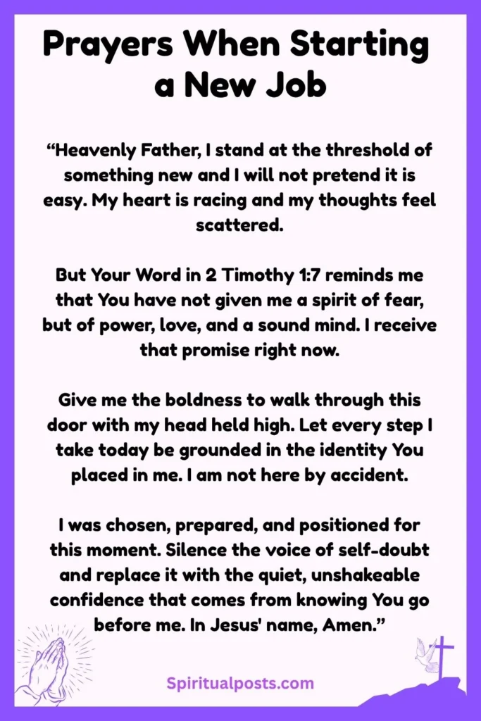 Powerful Prayers When Starting a New Job