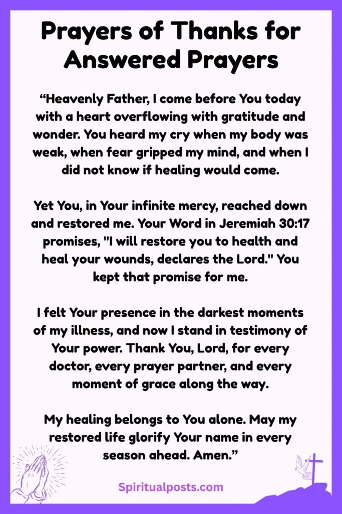 Powerful Prayers of Thanks for Answered Prayers