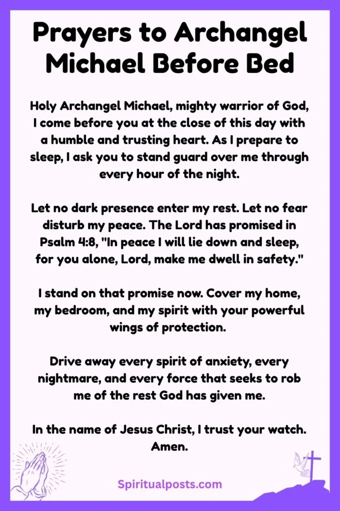 Powerful Prayers to Archangel Michael Before Bed