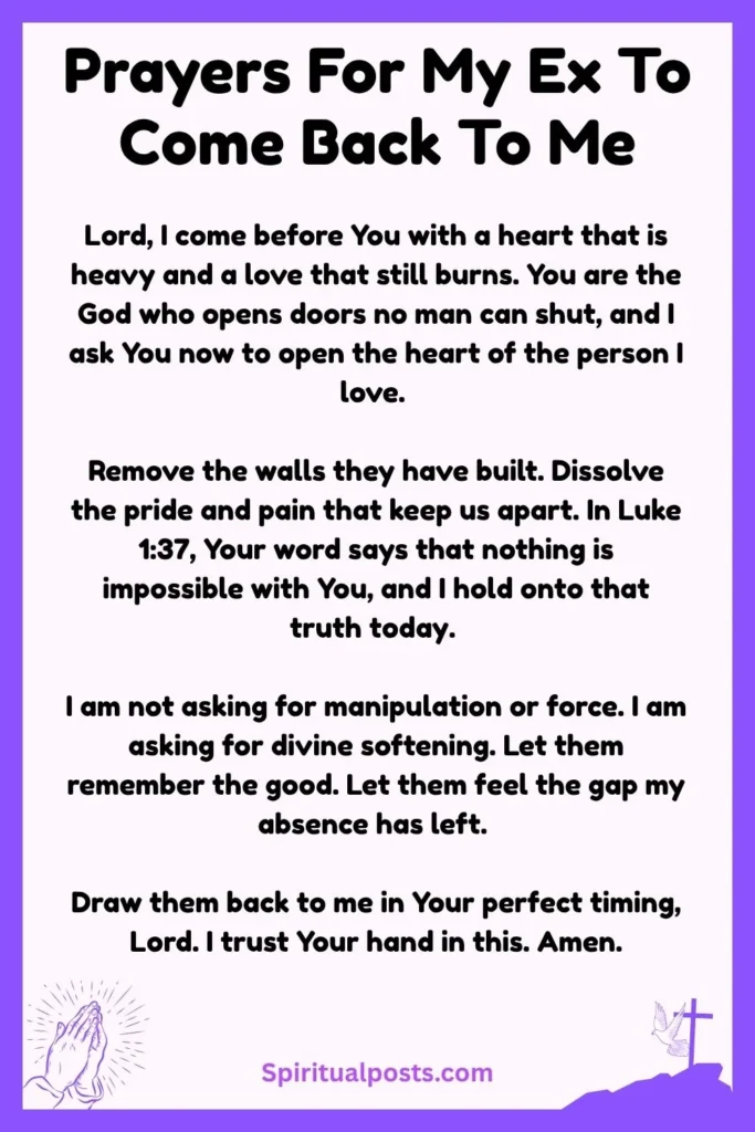 Working Prayers For My Ex To Come Back To Me